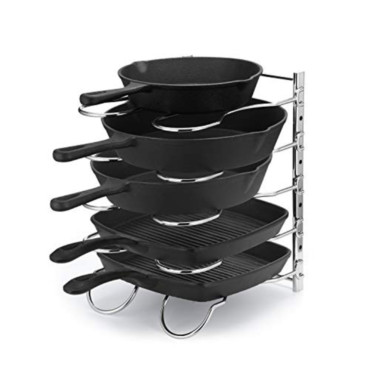 CAXXA Heavy Duty Pan Rack, Pot Lid Rack, Kitchen Cabinet Pantry